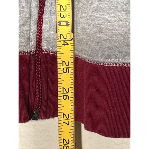 Aeropostale Varsity League Limited Edition XL Zip-Up Jacket Burgundy Gray Cotton - Picture 10 of 11